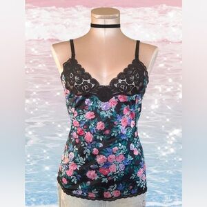 VTG floral lace cami chemise top by Vanity Fair